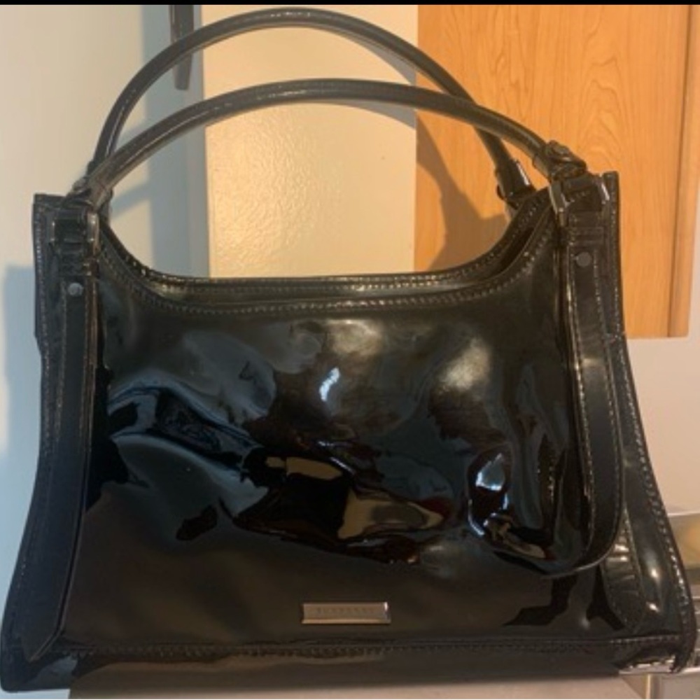 Authentic Burberry patent shoulder bag